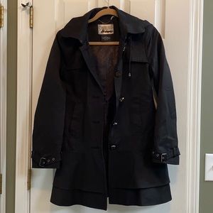 A-Line ruffled Rain Coat with removable hood